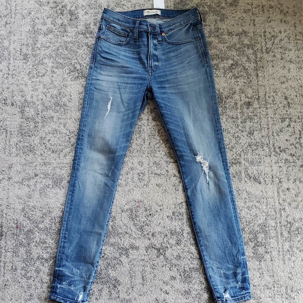 Madewell high rise skinny jeans, 9"rise, size 27